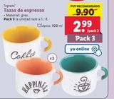 Oferta de Tazas de espresso Tognana por 2,99€ en Lidl