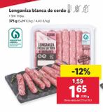 Oferta de Longaniza blanca de cerdo por 1,65€ en Lidl