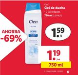 Oferta de Gel de baño Cien por 1,19€ en Lidl