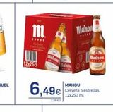 Oferta de Cerveza Mahou en Supermercados Plaza