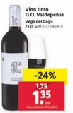 Oferta de Vino tinto Vega del Cega por 1,35€ en Lidl
