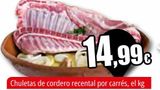 Oferta de Chuletas de cordero recental por carrés por 14,99€ en Unide Supermercados