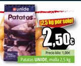 Oferta de Patatas UNIDE, malla 2,5 kg por 2,5€ en Unide Supermercados