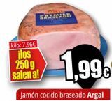 Oferta de Jamón cocido braseado Argal por 1,99€ en Unide Supermercados