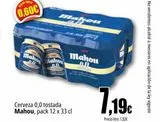 Oferta de Cerveza 0,0 tostada Mahou por 7,19€ en Unide Supermercados