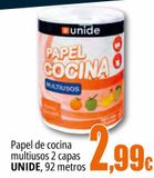 Oferta de Papel de cocina multiusos 2 capas UNIDE 92 metros por 2,99€ en Unide Supermercados