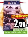 Oferta de Patatas UNIDE, malla 2,5 kg por 2,5€ en Unide Supermercados