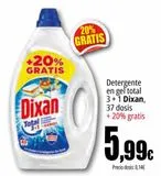 Oferta de Detergente en gel total 3+1 dixan  por 5,99€ en Unide Supermercados