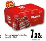 Oferta de Cerveza Mahou 5 estrellas  por 7,32€ en Unide Supermercados