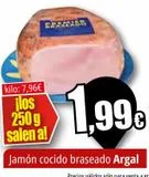 Oferta de Jamón cocido extra Argal por 1,99€ en Unide Market
