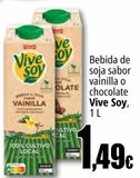 Oferta de Bebida de soja sabor vainilla o chocolate Vive Soy por 1,49€ en Unide Market