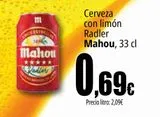 Oferta de Cerveza con limón Radler Mahou por 0,69€ en Unide Market