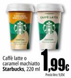 Oferta de Caffé latte o caramel machiatto Starbucks por 1,99€ en Unide Market