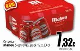 Oferta de Cerveza Mahou 5 estrellas por 7,32€ en Unide Market
