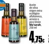Oferta de Aceite de oliva virgen extra ecológico alfafarenca, arroniz o pico limón Ma`sarah por 4,75€ en Unide Market