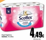 Oferta de Papel higiénico Scottex por 4,49€ en Unide Market
