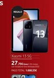 Oferta de REGALO  Xiaomi 13 5G  27,75€/mes x 36 meses  X3  con Vodafone One Ilimitada DÚO PAGO TOTAL: 1.000,33€  xiaomi 13  13  por 27,75€ en Vodafone