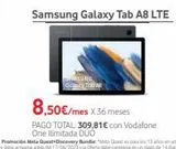 Oferta de Samsung Galaxy Tab Samsung por 8,5€ en Vodafone