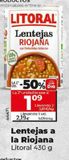 Oferta de Lentejas Litoral por 2,19€ en Maxi Dia