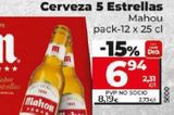 Oferta de CERVEZA 5 ESTRELLAS por 6,94€ en Dia Market