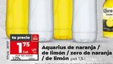 Oferta de AQUARIUS DE NARANJA / DE LIMON / ZERO DE NARANJA / DE LIMON por 1,75€ en Dia Market
