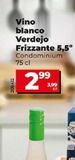 Oferta de VINO BLANCO VERDEJO FRIZZANTE 5,5 por 2,99€ en Dia Market