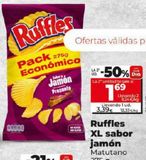 Oferta de RUFFLES XL SABOR JAMON por 3,39€ en Dia Market