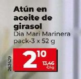 Oferta de ATUN EN ACEITE DE GIRASOL por 2,1€ en Dia Market