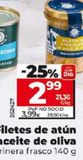 Oferta de FILETES DE ATUN CLARO ACEITE DE OLIVA por 2,99€ en Dia Market