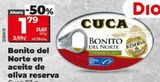 Oferta de BONITO DEL NORTE EN ACEITE DE OLIVA RESERVA por 1,79€ en Dia Market