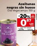 Oferta de ACEITUNAS NEGRAS SIN HUESO por 0,87€ en Dia Market