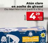 Oferta de ATUN CLARO EN ACEITE DE GIRASOL por 4,29€ en Dia Market