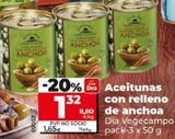 Oferta de ACEITUNAS CON RELLENO DE ANCHOA por 1,32€ en Dia Market
