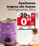 Oferta de ACEITUNAS NEGRAS SIN HUESO por 0,92€ en Dia Market