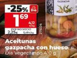 Oferta de ACEITUNAS GAZPACHA CON HUESO por 1,69€ en Dia Market