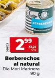 Oferta de BERBERECHOS AL NATURAL por 2,99€ en Dia Market