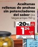 Oferta de ACEITUNAS RELLENAS DE ANCHOA SIN POTENCIADORES DEL SABOR por 1,24€ en Dia Market