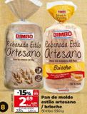 Oferta de PAN DE MOLDE ESTILO ARTESANO / BRIOCHE por 2,69€ en Dia Market