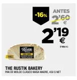 Oferta de Pan de molde the rustik bakery por 2,19€ en BM Supermercados