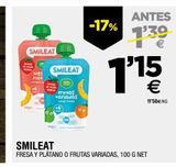 Oferta de Puré de frutas Smileat por 1,15€ en BM Supermercados