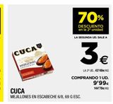 Oferta de Mejillones en escabeche Cuca por 9,99€ en BM Supermercados