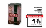 Oferta de Café molido mezcla YAROLEY por 1,35€ en Carrefour Market