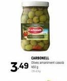 Oferta de Carbonell  3.49  CARBONELL Olives amaniment casolà 450 g  en Coviran
