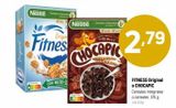 Oferta de Original  w  Nestle  Nestle  CON NUTRI-S  Cam Chry CHOCOLATE  Fitnes CHOCAPIC  2,79  FITNESS Original o CHOCAPIC  Cereales integrales o cereales 375 g  en Coviran