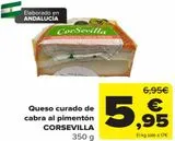 Oferta de Queso curado de cabra al pimentón CORSEVILLA  por 5,95€ en Carrefour