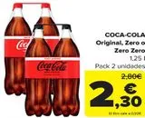 Oferta de COCA-COLA Original, Zero o Zero Zero  por 2,3€ en Carrefour