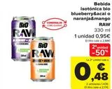 Oferta de Bebida isotónica bio blueberry&acai o naranja&mango RAW  por 0,95€ en Carrefour