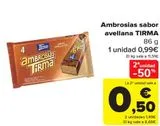 Oferta de Ambrosias sabor avellana TIRMA  por 0,99€ en Carrefour