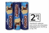 Oferta de Galletas rellenas de chocolate Consum por 2,25€ en Consum