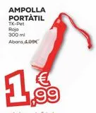 Oferta de Botella de agua por 1,99€ en Kiwoko